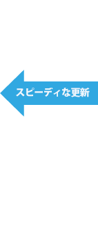 スピーディーな更新